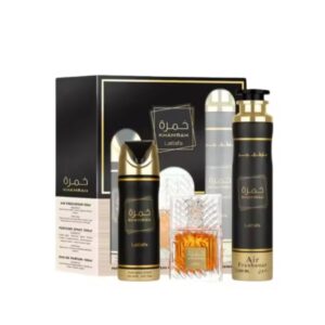 lattafa khamrah Eau de perfum 100ml . desodorante 200ml, ambientador 300ml